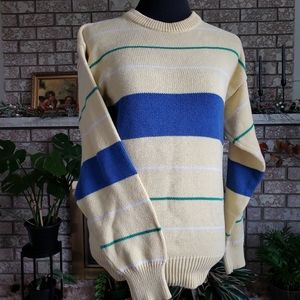 Knit Sweater Men's Women's Preppy Korea Top Retro 80s Style